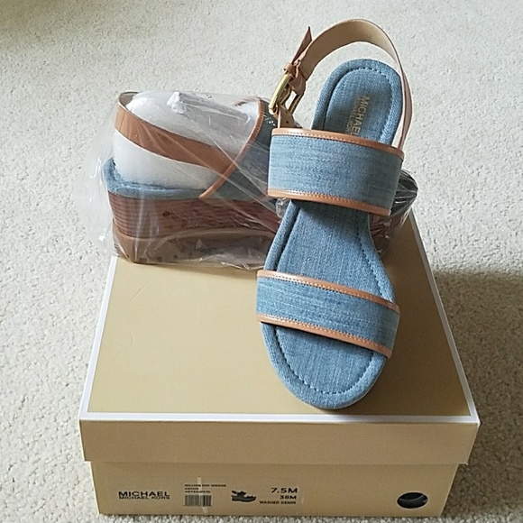 michael kors gillian mid wedge sandals